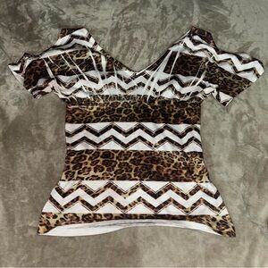 Wet seal Leopard and cheetah print top